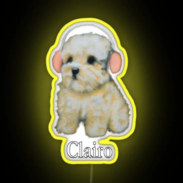 Clairo Dog RGB Neon Sign