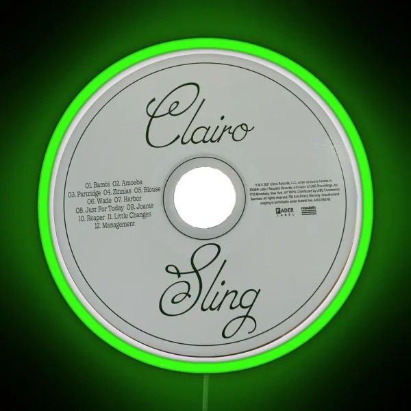Clairo Sling Album Cd RGB Neon Sign