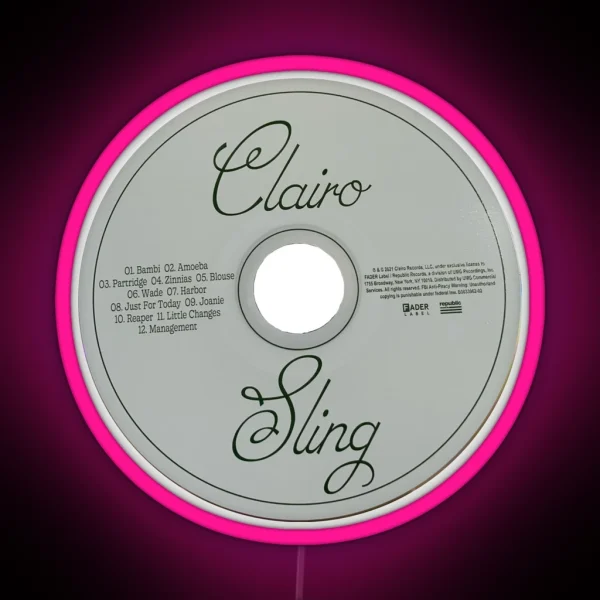 Clairo Sling Album Cd RGB Neon Sign