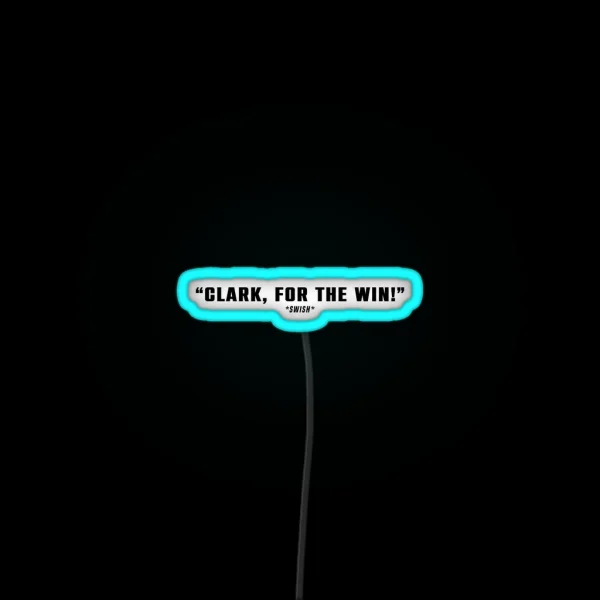 Clark For The Win 1 2 23 Caitlin Clark Announcer Call RGB Neon Sign
