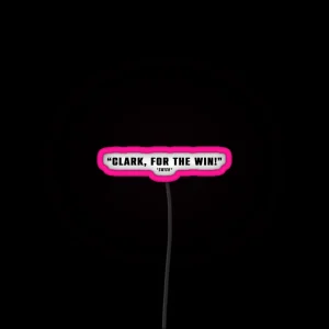 Clark For The Win 1 2 23 Caitlin Clark Announcer Call RGB Neon Sign