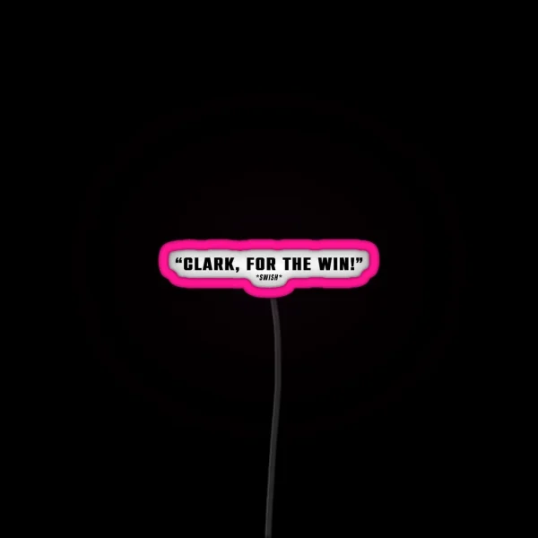 Clark For The Win 1 2 23 Caitlin Clark Announcer Call RGB Neon Sign