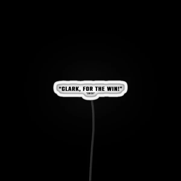 Clark For The Win 1 2 23 Caitlin Clark Announcer Call RGB Neon Sign