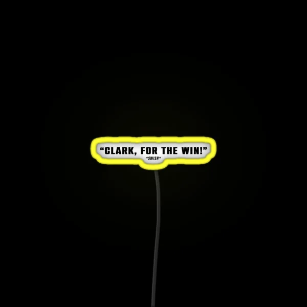 Clark For The Win 1 2 23 Caitlin Clark Announcer Call RGB Neon Sign