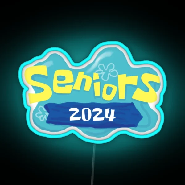 Class Of 2024 Spongebob Seniors RGB Neon Sign