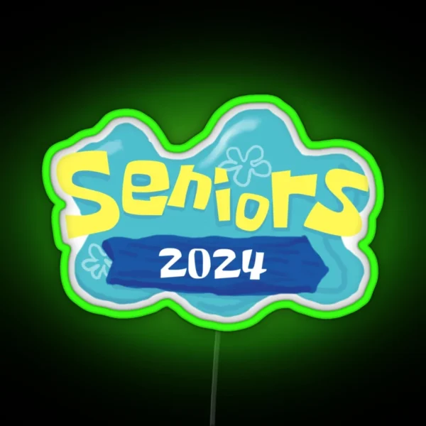 Class Of 2024 Spongebob Seniors RGB Neon Sign