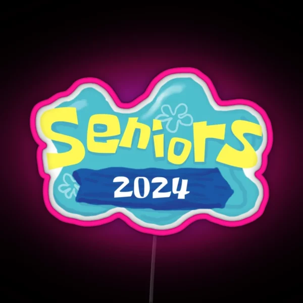 Class Of 2024 Spongebob Seniors RGB Neon Sign