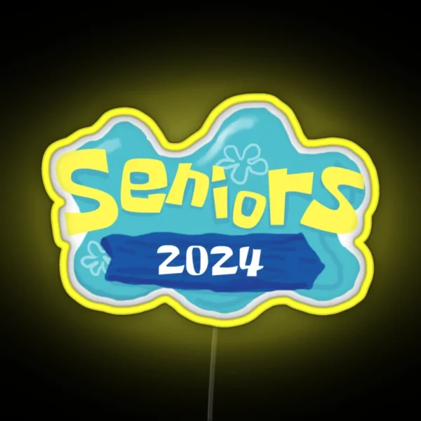 Class Of 2024 Spongebob Seniors RGB Neon Sign