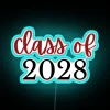 Class of 2028 Personalized Graduation Celebration RGB Neon Sign Decoration