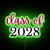 Personalized Neon Graduation Decoration Sign for the Class of 2028