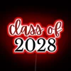 Personalized Graduation Decor Wall Sign for Class of 2028 Neon