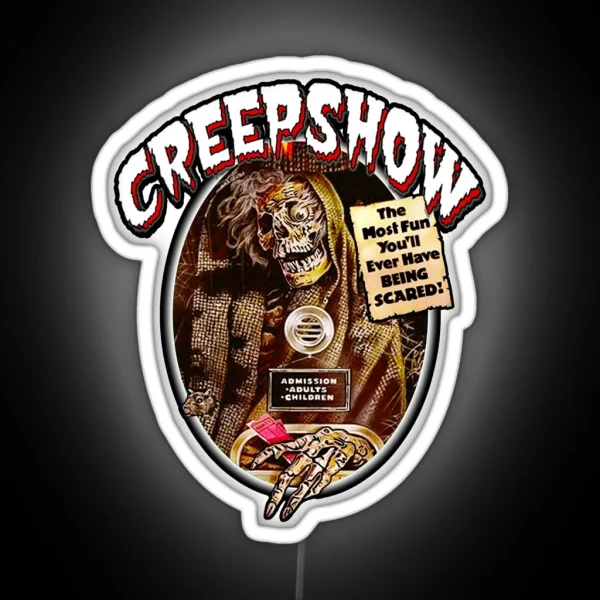 Classic 80s Horror Cartoons Creepshow RGB Neon Sign