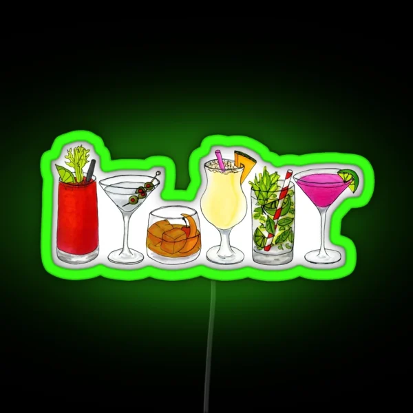 Classic Cocktail Collection RGB Neon Sign