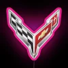 Vibrant Classic Corvette Logo Neon Sign in Multi-Color RGB LED