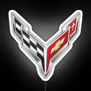 Classic Corvette Logo RGB Neon Sign