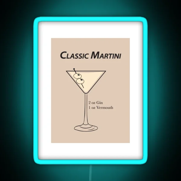 Classic Martini RGB Neon Sign