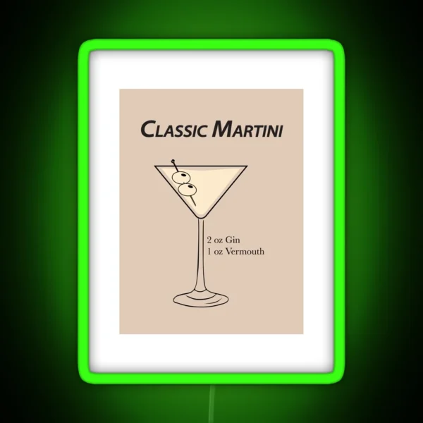 Classic Martini RGB Neon Sign