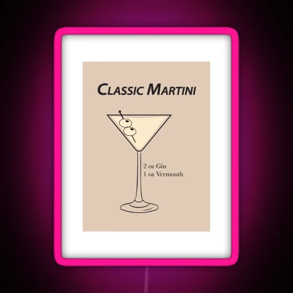 Classic Martini RGB Neon Sign