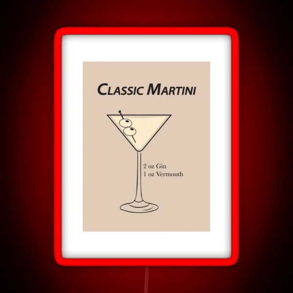 Classic Martini RGB Neon Sign