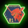 Vintage Inspired Neon Sign with Evanglion Characteristic RGB Color Scheme