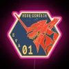 Retro style neon inspired LED art display with customizable colors