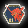 Classic retro inspired Evangelion neon sign in vibrant RGB colors.