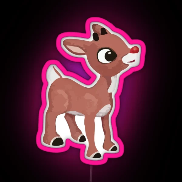 Classic Rudolph Graphicloveshop RGB Neon Sign