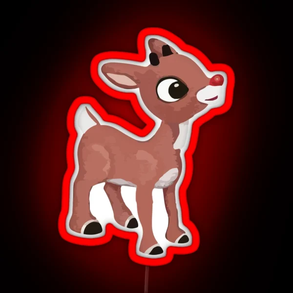 Classic Rudolph Graphicloveshop RGB Neon Sign