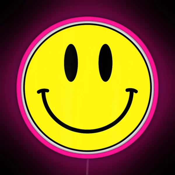 Classic Smile Retro 80S Acid House Emoticon RGB Neon Sign