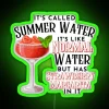 Vibrant Retro Cocktail Sign Featuring Fresh Basil and Neon Accents