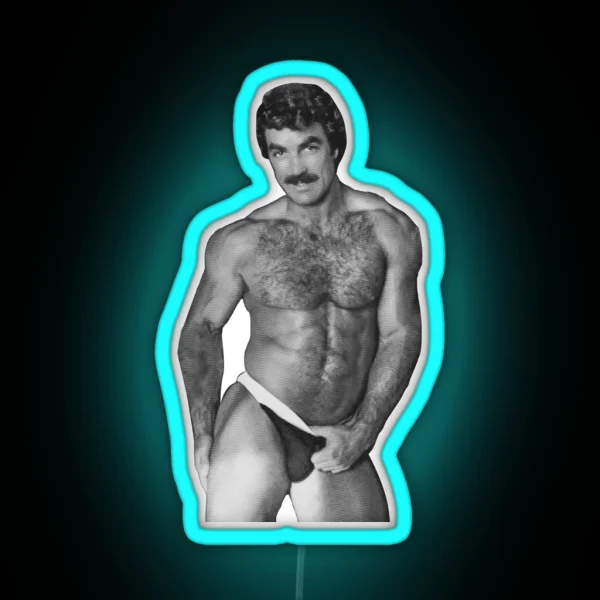Classic Tom Selleck RGB Neon Sign