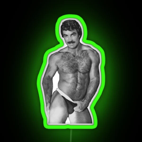 Classic Tom Selleck RGB Neon Sign