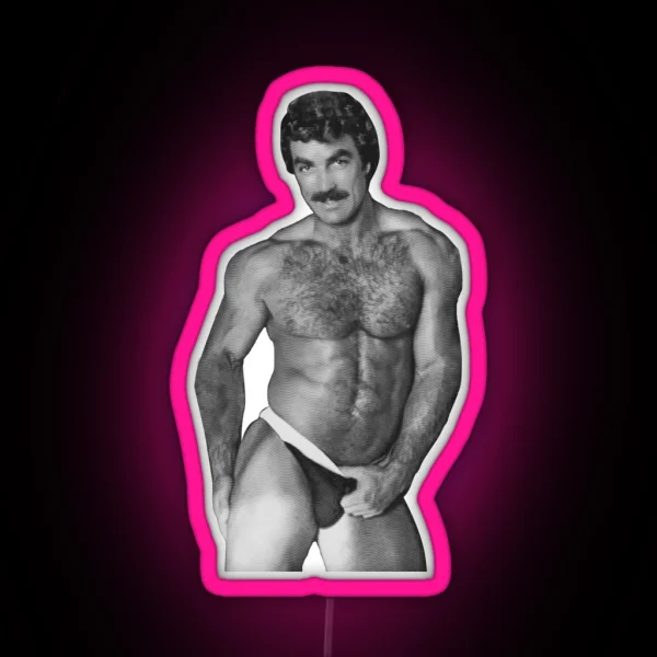Classic Tom Selleck RGB Neon Sign