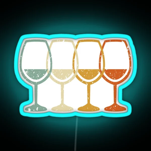 Classic Vintage Style Wine Lover Led RGB Neon Sign