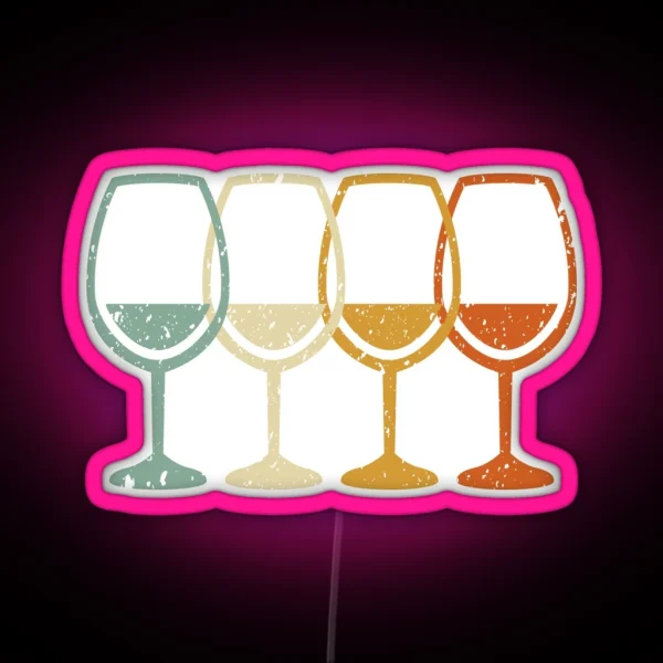 Classic Vintage Style Wine Lover Led RGB Neon Sign
