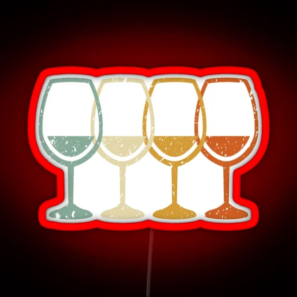 Classic Vintage Style Wine Lover Led RGB Neon Sign