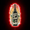 Quirky Personalized Humor-Filled Neon Sign for Wine Lovers and Adventurers