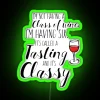 Elegant Wine Tasting RGB Neon Sign with Luxury Home Decor Style