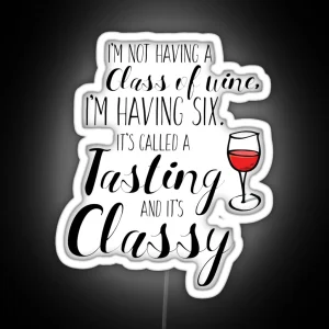 Classy Wine Tasting RGB Neon Sign