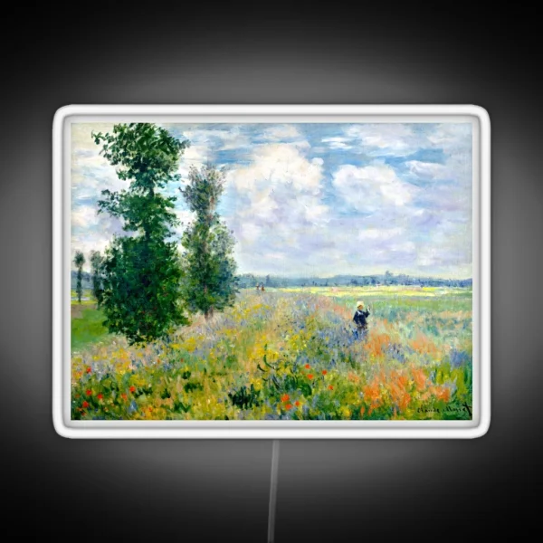 Claude Monet Poppy Field Argenteuil RGB Neon Sign