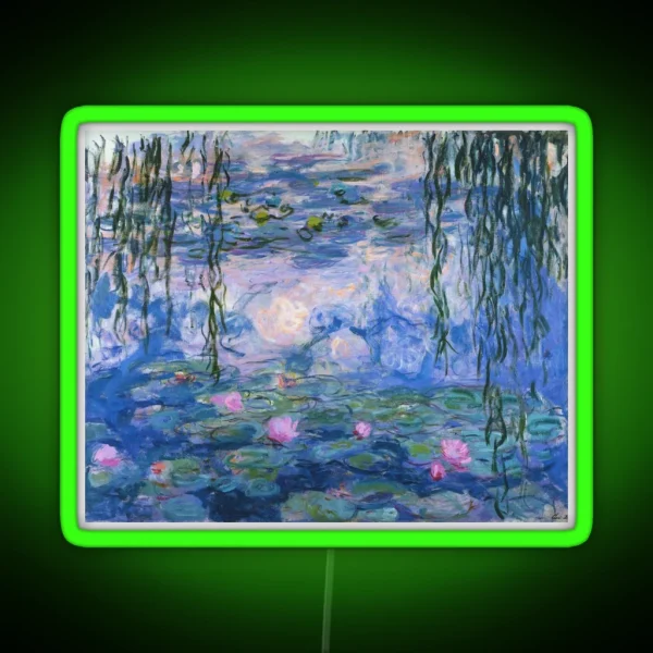 Claude Monet Water Lilies RGB Neon Sign
