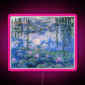 Claude Monet Water Lilies RGB Neon Sign