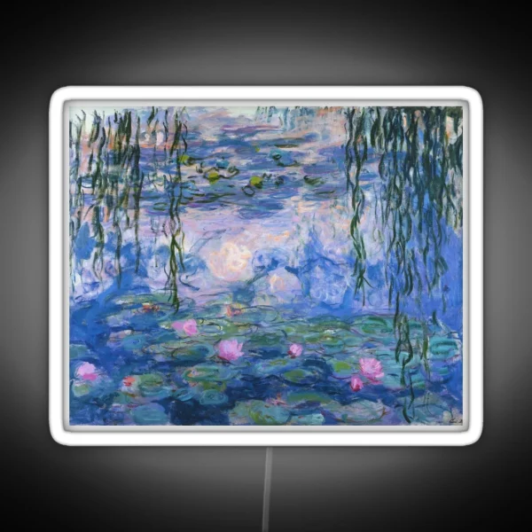 Claude Monet Water Lilies RGB Neon Sign