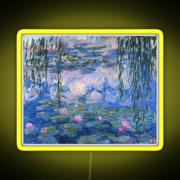 Claude Monet Water Lilies RGB Neon Sign
