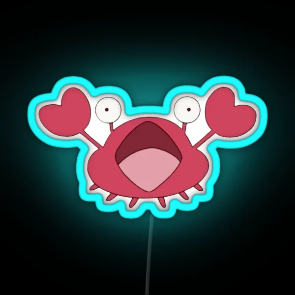 Cleavage Crab RGB Neon Sign