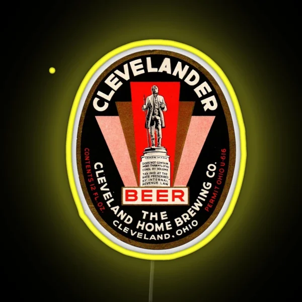 Clevelander Beer Cleveland Home Brewing Co Cleveland Ohio RGB Neon Sign