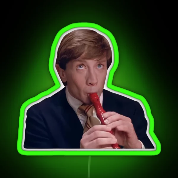 Clifford Playing His Recorder RGB Neon Sign
