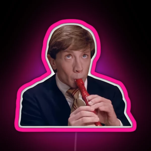 Clifford Playing His Recorder RGB Neon Sign