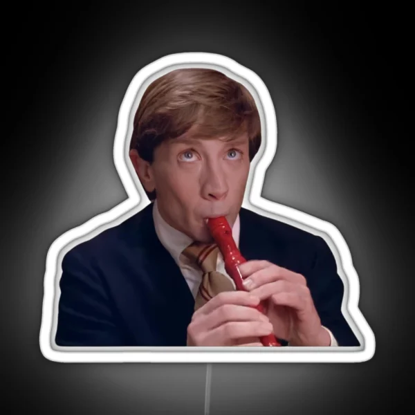 Clifford Playing His Recorder RGB Neon Sign