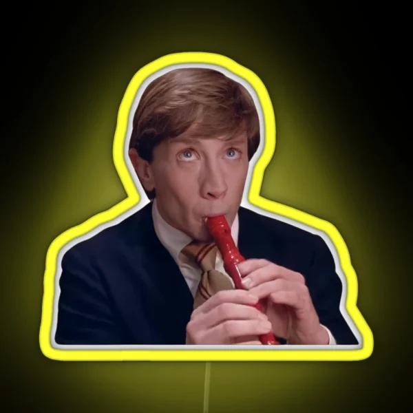 Clifford Playing His Recorder RGB Neon Sign